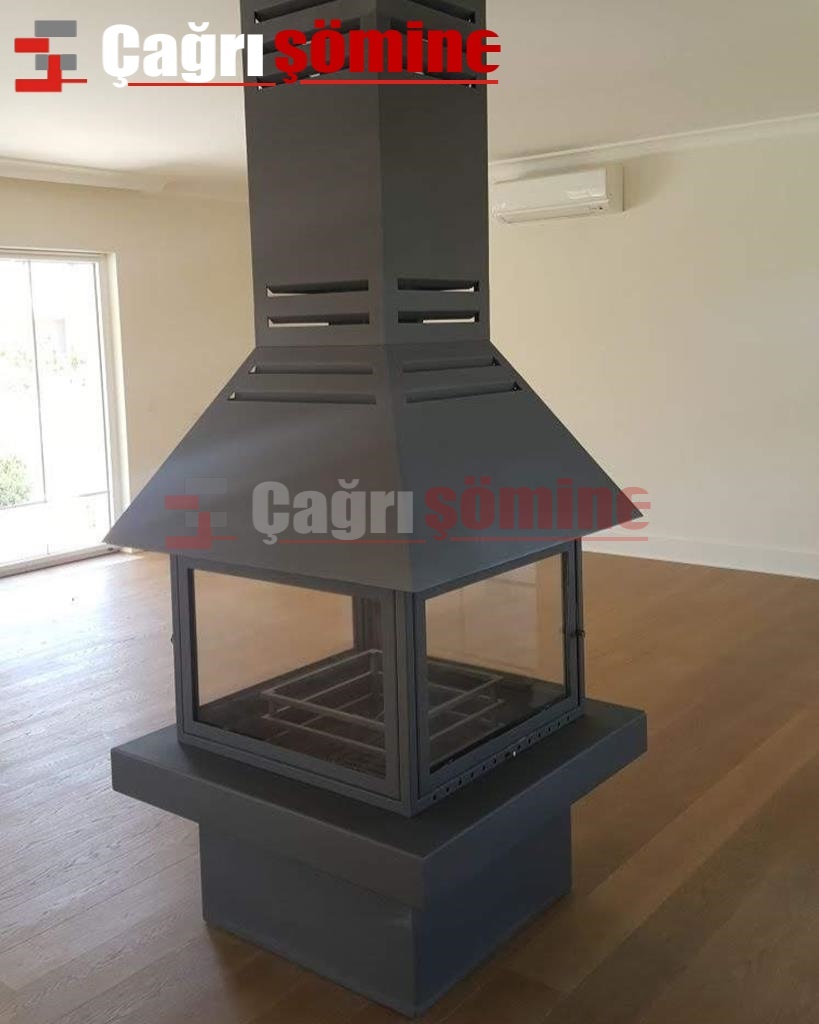 Metal Orta Şömine 04
